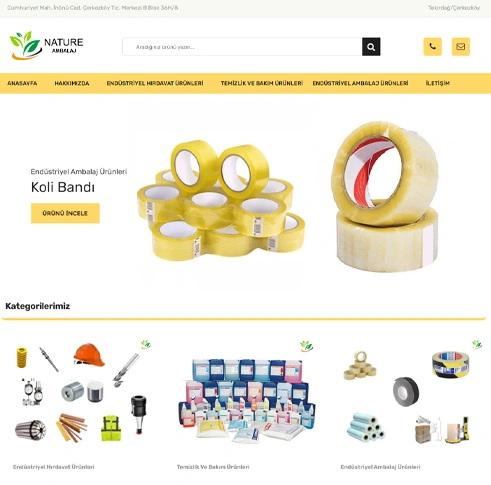 Nature Endüstriyel Ambalaj Web Yazılım